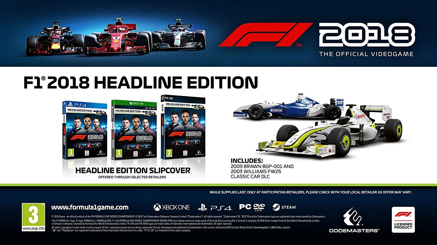 XBOXOne F1 2018 Headline Edition