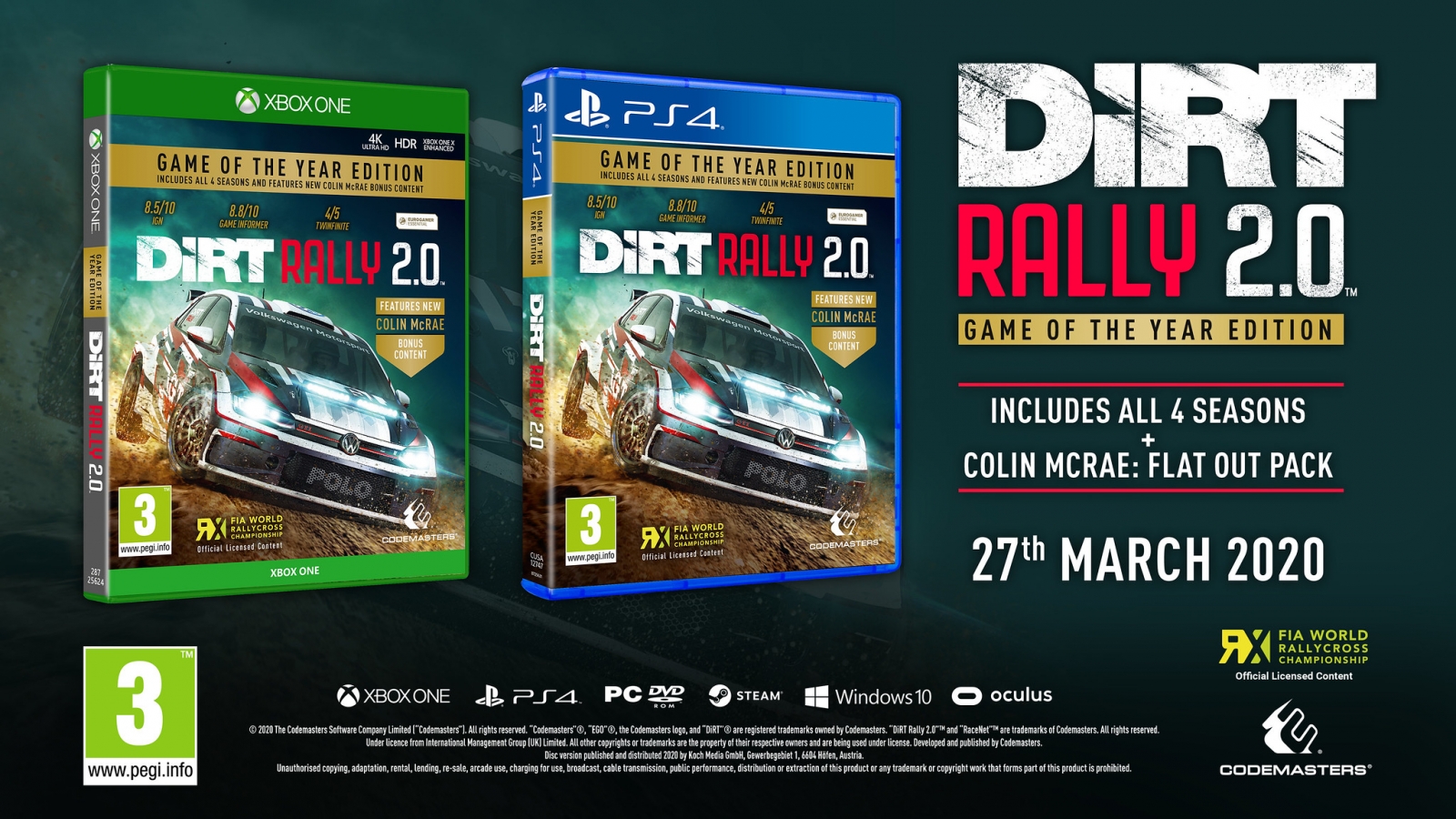 PS4 Dirt Rally 2.0 Game Of The Year Edition