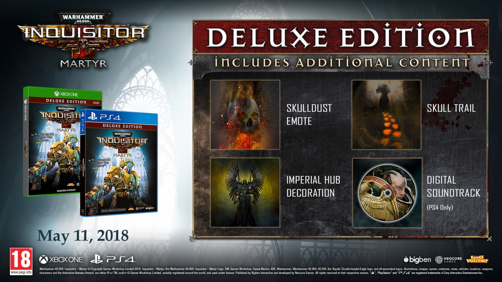 PS4 Warhammer 40K Inquisitor Martyr Deluxe Edition